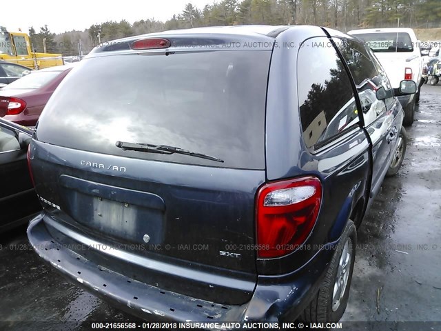 1D4GP45R97B161893 - 2007 DODGE CARAVAN SXT Dark Blue photo 4