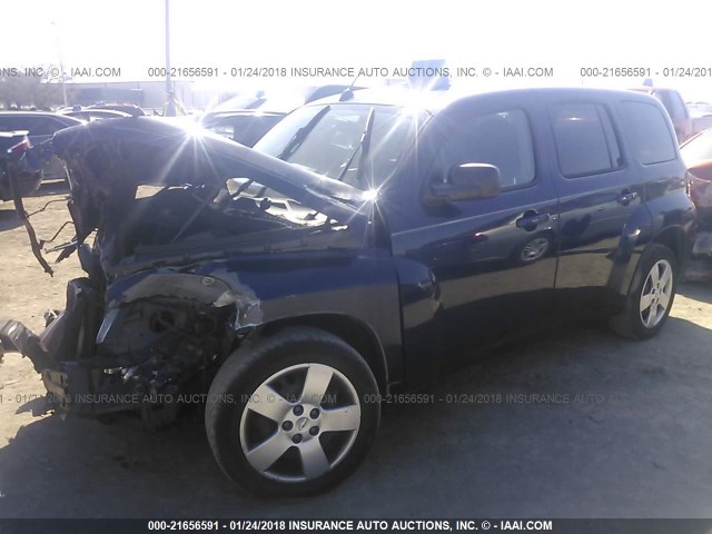 3GNBAADB6AS553969 - 2010 CHEVROLET HHR LS BLUE photo 2