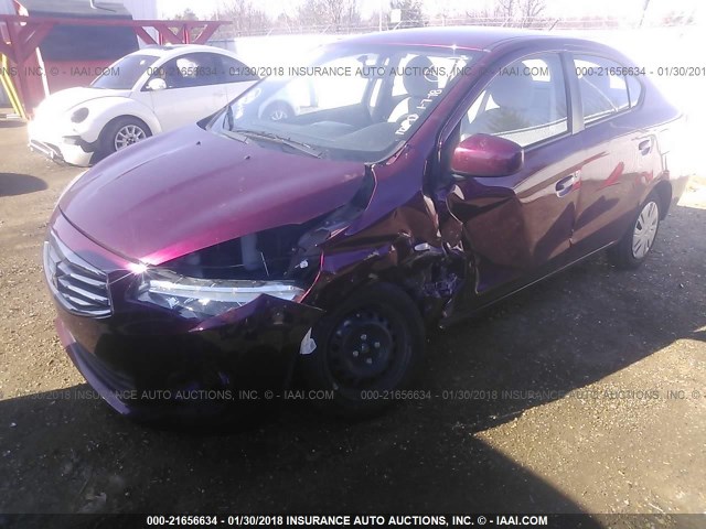 ML32F3FJ4HHF08788 - 2017 MITSUBISHI MIRAGE G4 ES Tünd qırmızı foto 6