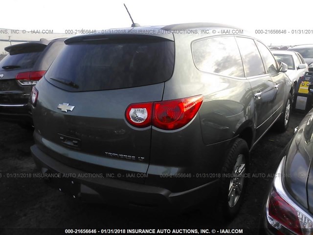 1GNKRGED9BJ339444 - 2011 CHEVROLET TRAVERSE LT GRAY photo 4