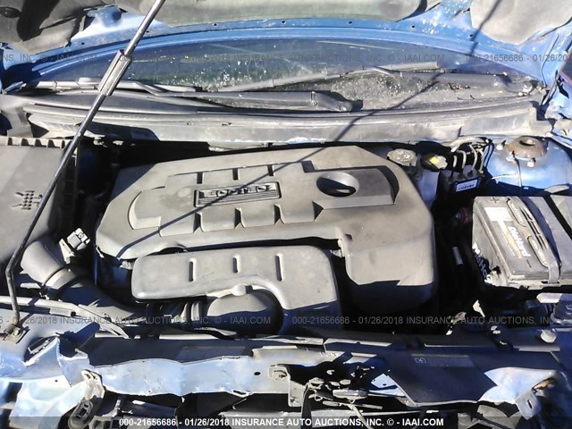 1G2ZF58BX74239040 - 2007 PONTIAC G6 VALUE LEADER/BASE BLUE photo 10