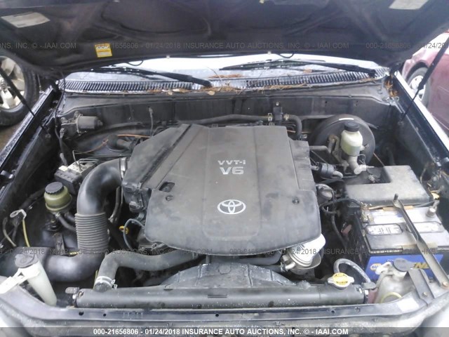 5TBRU34116S483223 - 2006 TOYOTA TUNDRA ACCESS CAB SR5 BLACK photo 10