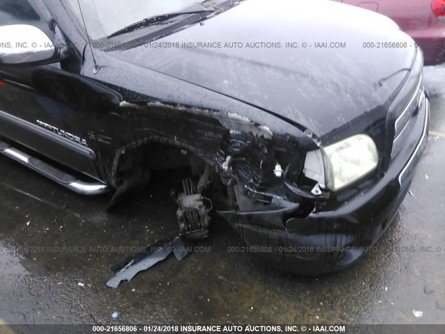 5TBRU34116S483223 - 2006 TOYOTA TUNDRA ACCESS CAB SR5 BLACK photo 6