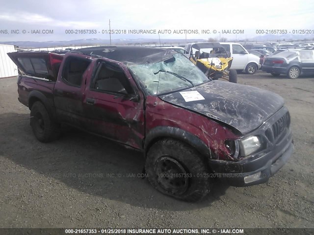 5TEHN72N64Z464437 - 2004 TOYOTA TACOMA DOUBLE CAB 红色 照片 1