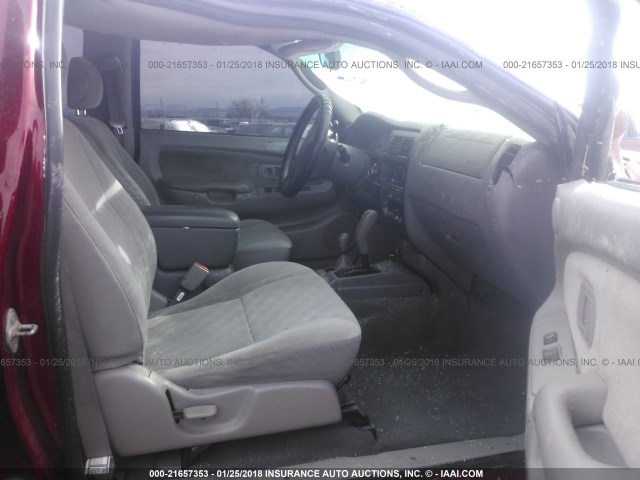 5TEHN72N64Z464437 - 2004 TOYOTA TACOMA DOUBLE CAB 红色 照片 5