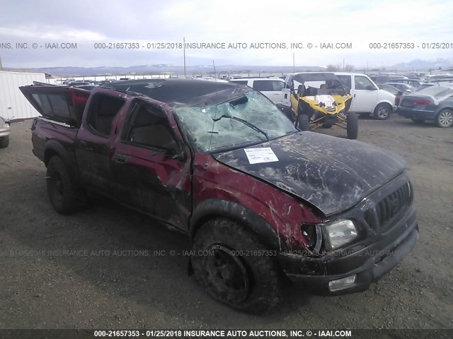 5TEHN72N64Z464437 - 2004 TOYOTA TACOMA DOUBLE CAB RED photo 6