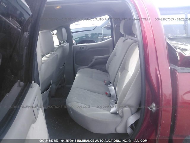 5TEHN72N64Z464437 - 2004 TOYOTA TACOMA DOUBLE CAB 红色 照片 8