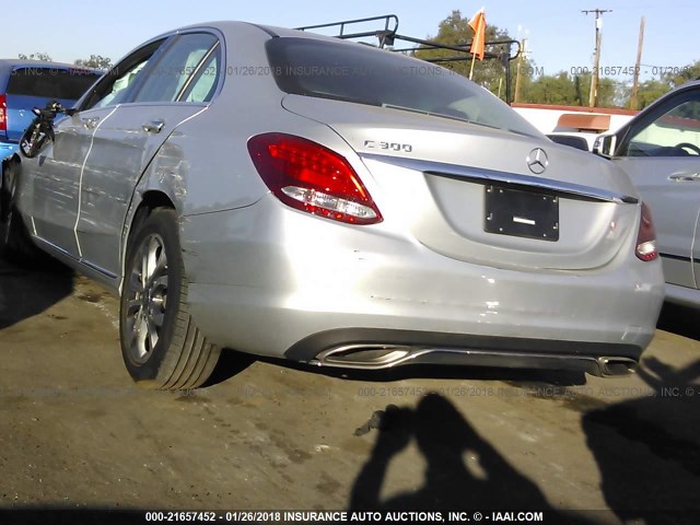 55SWF4JB7GU176912 - 2016 MERCEDES-BENZ C 300 SILVER photo 3