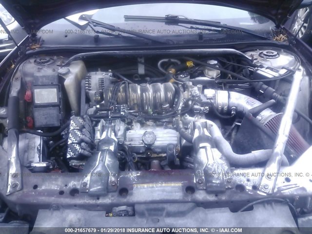 2G1WX12K439322248 - 2003 CHEVROLET MONTE CARLO SS მუქწითელი ფოტო 10