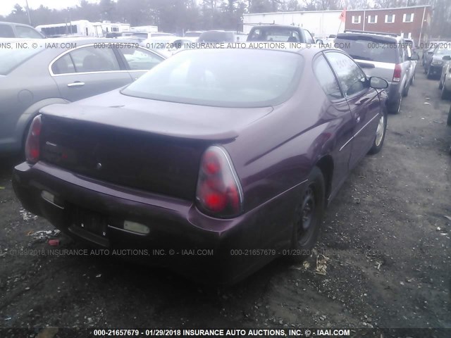 2G1WX12K439322248 - 2003 CHEVROLET MONTE CARLO SS მუქწითელი ფოტო 4