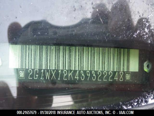 2G1WX12K439322248 - 2003 CHEVROLET MONTE CARLO SS მუქწითელი ფოტო 9