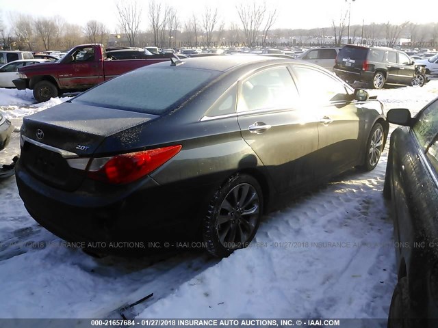 5NPEC4AB6BH189280 - 2011 HYUNDAI SONATA SE/LIMITED BLUE photo 4