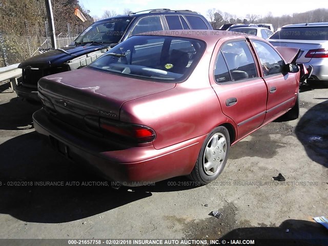 1Y1SK5261VZ405266 - 1997 GEO PRIZM LSI RED photo 4