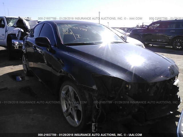 JTHBE262982014749 - 2008 LEXUS IS 350 BLACK photo 1