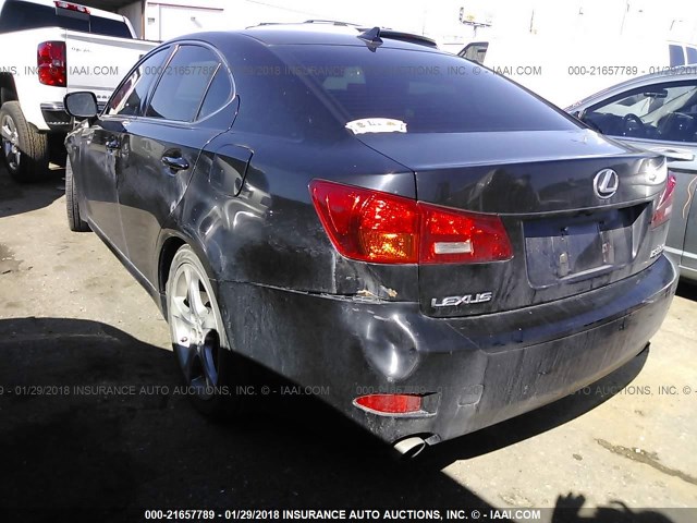 JTHBE262982014749 - 2008 LEXUS IS 350 BLACK photo 3