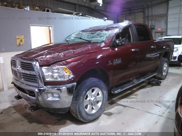 3C6UR5DL8EG212406 - 2014 RAM 2500 SLT RED photo 2