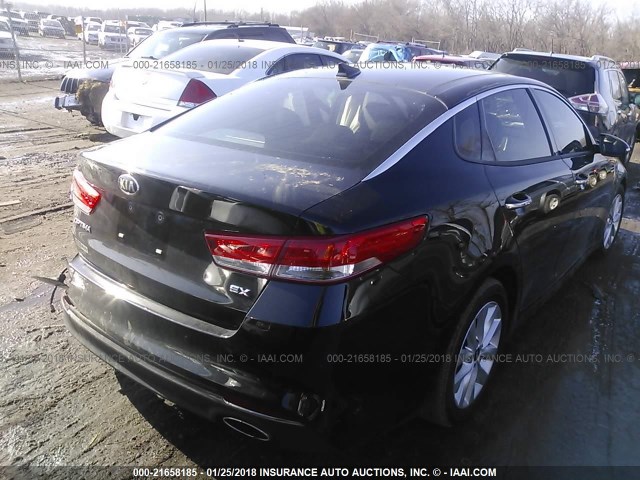 5XXGU4L38GG043199 - 2016 KIA OPTIMA EX BLACK photo 4