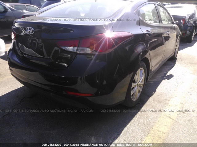 KMHDH4AE1GU546378 - 2016 HYUNDAI ELANTRA SE/SPORT/LIMITED BLACK photo 4