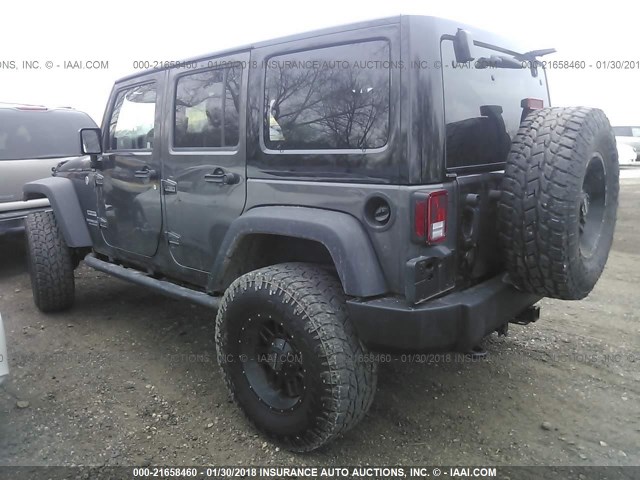 1C4BJWDG0GL217864 - 2016 JEEP WRANGLER UNLIMITE SPORT GRAY photo 3