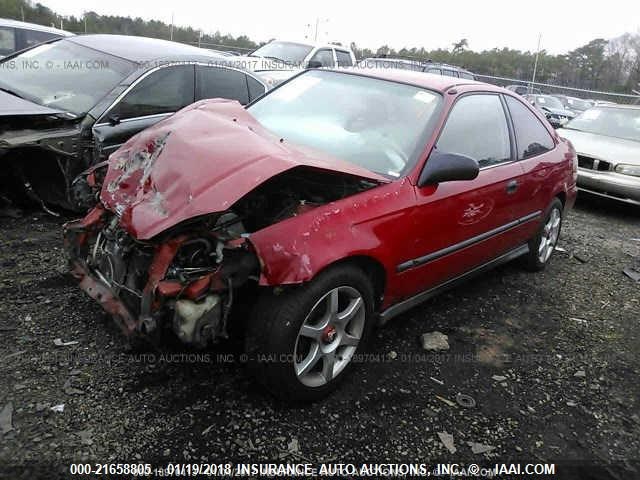 1HGEJ7123YL080143 - 2000 HONDA CIVIC HX RED photo 2