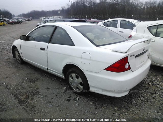 1HGEM223X4L038970 - 2004 HONDA CIVIC DX VP WHITE photo 3