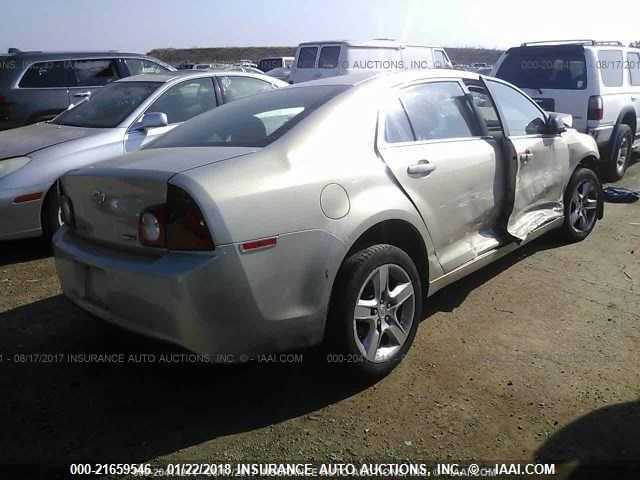 1G1ZA5EU8BF340406 - 2011 CHEVROLET MALIBU LS 金色 照片 4
