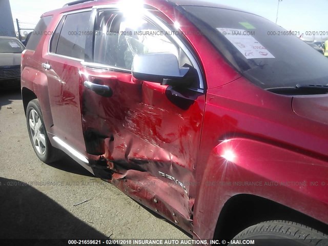 2GKFLYE37D6272162 - 2013 GMC TERRAIN DENALI RED photo 6