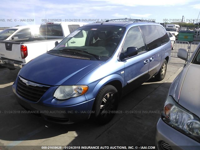 2A4GP54L87R182438 - 2007 CHRYSLER TOWN & COUNTRY TOURING BLUE photo 2