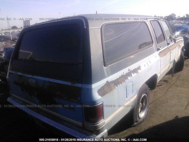 1GKER16K7HF521899 - 1987 GMC SUBURBAN R15 CONVENTIONAL BLUE photo 4