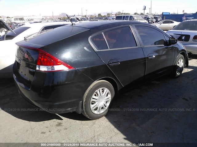 JHMZE2H57AS014406 - 2010 HONDA INSIGHT LX BLACK photo 4