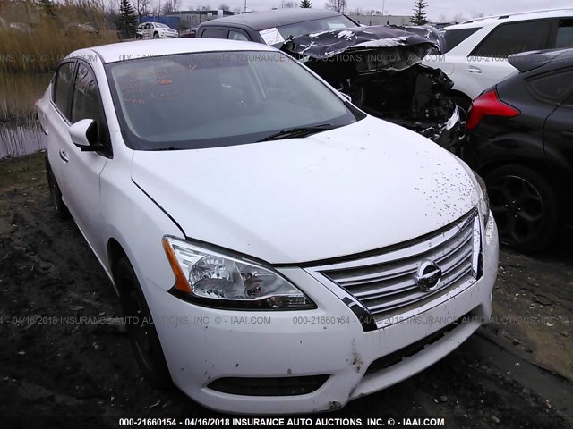 3N1AB7AP8FY246671 - 2015 NISSAN SENTRA S/SV/SR/SL WHITE photo 1