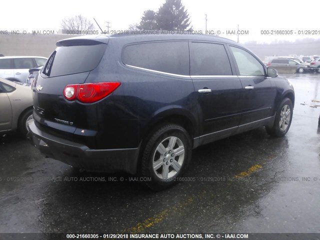 1GNLRFED4AS107356 - 2010 CHEVROLET TRAVERSE LT Dark Blue photo 4