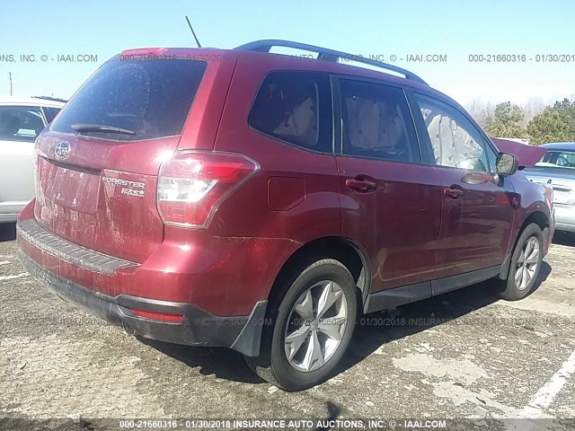 JF2SJAEC0EH506999 - 2014 SUBARU FORESTER 2.5I PREMIUM RED photo 4