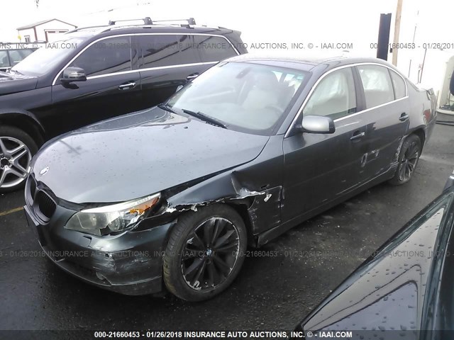 WBANB53517CP04041 - 2007 BMW 550 I GRAY photo 2