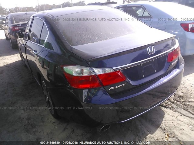 1HGCR2F5XFA273419 - 2015 HONDA ACCORD SPORT 深蓝色 照片 3