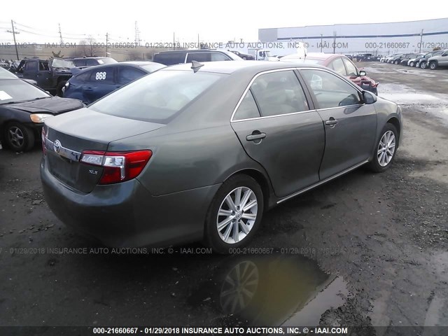 4T1BK1FK2CU513728 - 2012 TOYOTA CAMRY SE/XLE GRAY photo 4