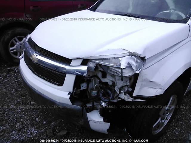 2CNDL23F156192690 - 2005 CHEVROLET EQUINOX LS WHITE photo 6