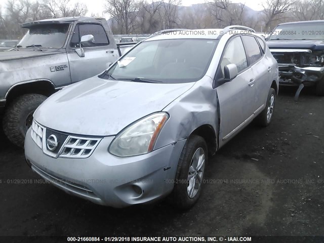 JN8AS5MT8DW527601 - 2013 NISSAN ROGUE S/SV SILVER photo 2