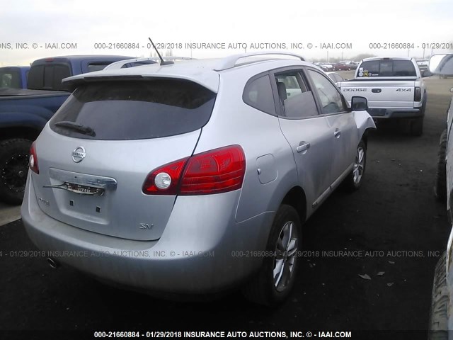 JN8AS5MT8DW527601 - 2013 NISSAN ROGUE S/SV SILVER photo 4