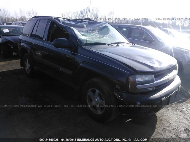 1GNDT13S742273384 - 2004 CHEVROLET TRAILBLAZER LS/LT BLACK photo 1