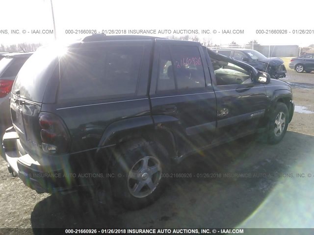 1GNDT13S742273384 - 2004 CHEVROLET TRAILBLAZER LS/LT BLACK photo 4