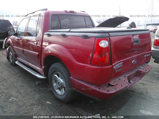 1FMZU77K95UB44170 - 2005 FORD EXPLORER SPORT TR  RED photo 3