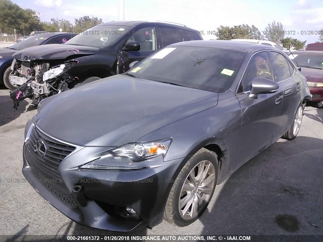 JTHBA1D22G5017384 - 2016 LEXUS IS 200T GRAY photo 2