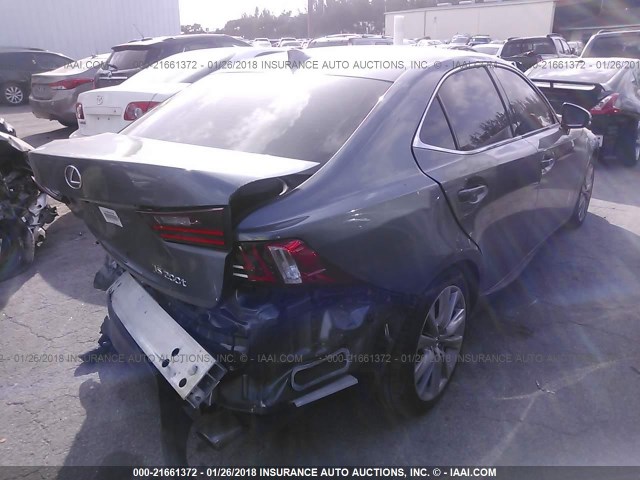 JTHBA1D22G5017384 - 2016 LEXUS IS 200T GRAY photo 4