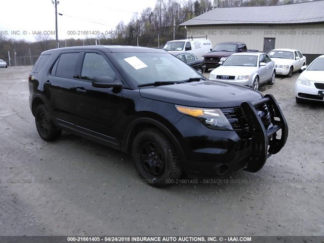 1FM5K8AR0EGB02582 - 2014 FORD EXPLORER POLICE INTERCEPTOR BLACK photo 1