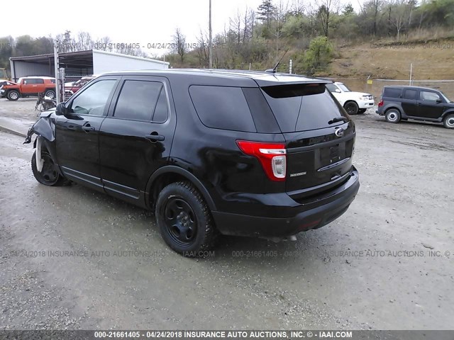 1FM5K8AR0EGB02582 - 2014 FORD EXPLORER POLICE INTERCEPTOR BLACK photo 3
