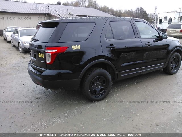 1FM5K8AR0EGB02582 - 2014 FORD EXPLORER POLICE INTERCEPTOR BLACK photo 4