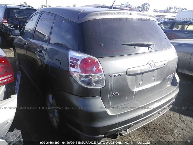 2T1KR30E45C475398 - 2005 TOYOTA COROLLA MATRIX XR GRAY photo 3