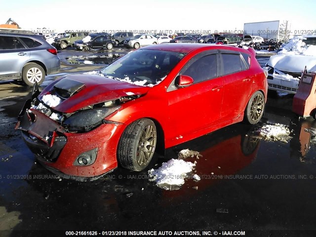 JM1BL1H39A1184340 - 2010 MAZDA SPEED 3 红色 照片 2