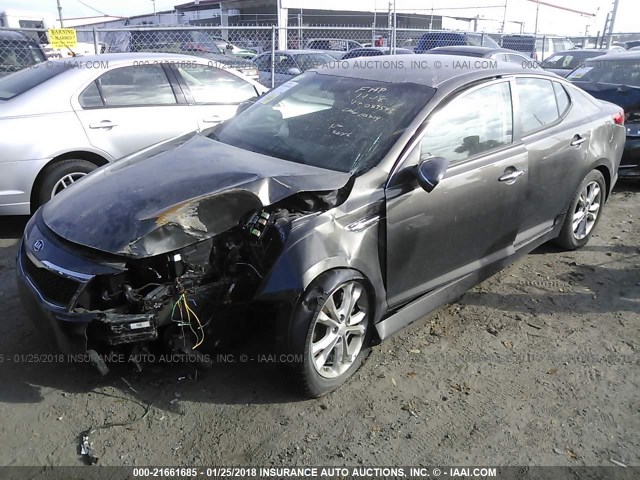 5XXGN4A71CG089583 - 2012 KIA OPTIMA EX BROWN photo 2